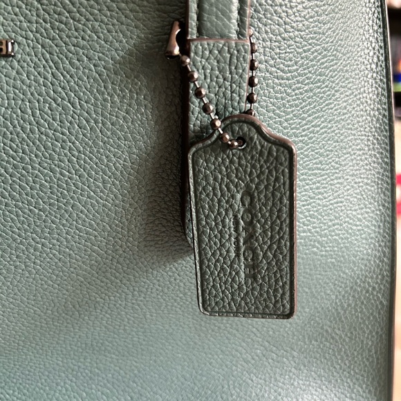 Coach Dark Turquoise Leather Bag - Picture 4 of 16